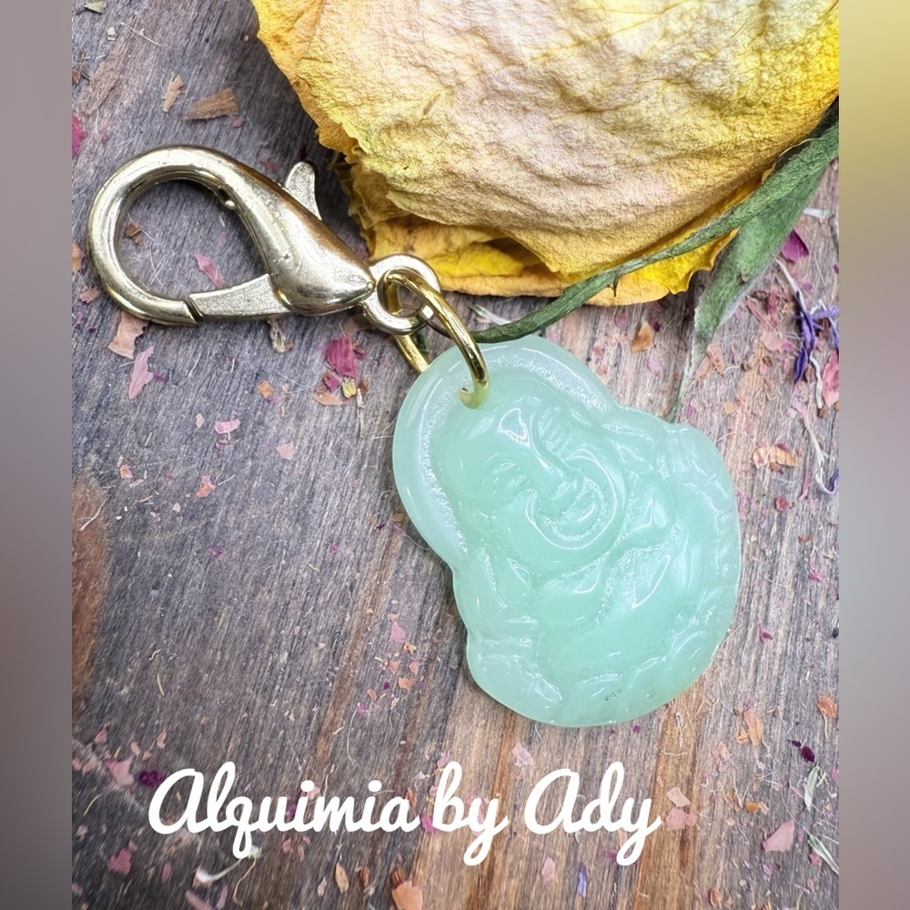 Alquimia Jade Green Buddha Key Holder